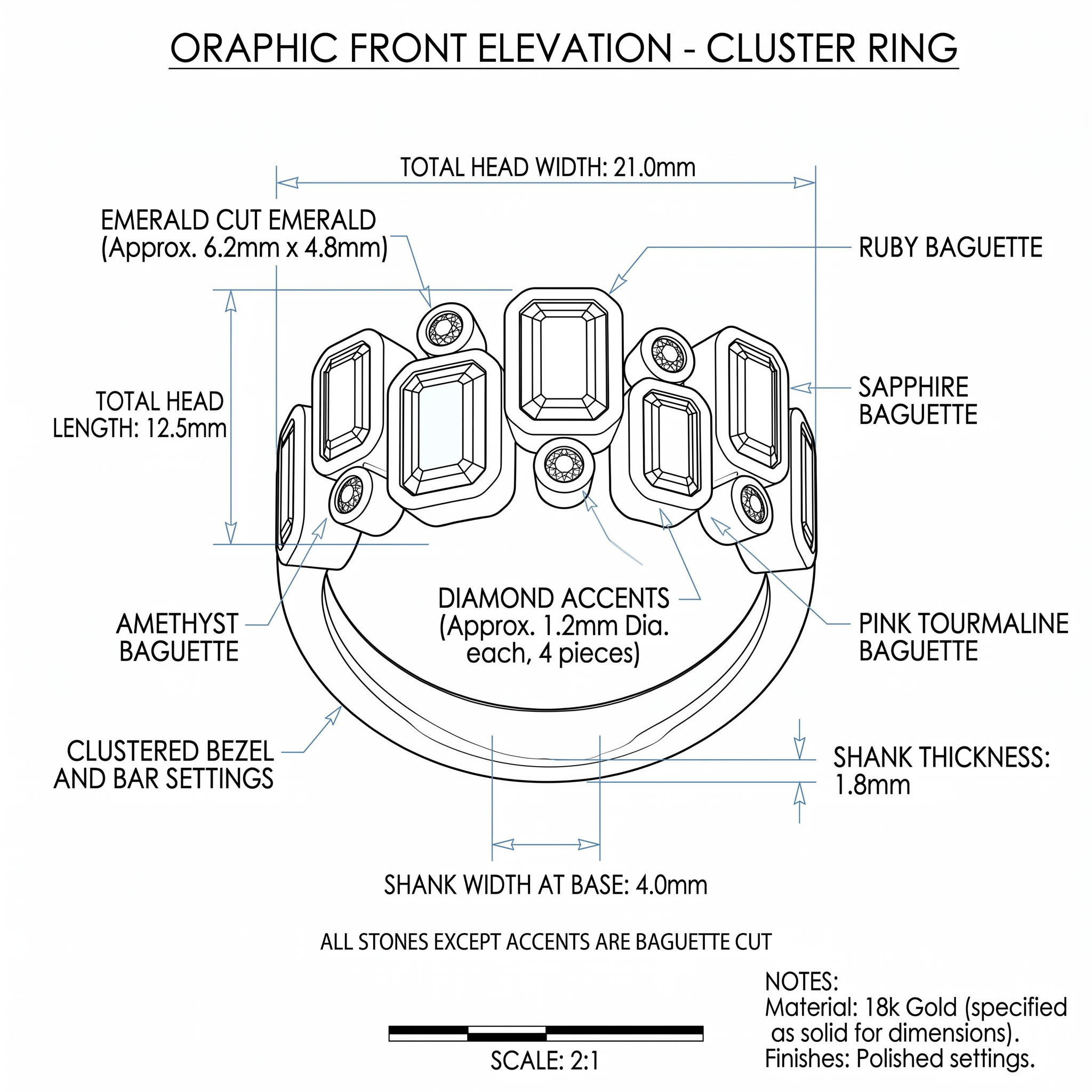 The same ring, drafted as a technical blueprint